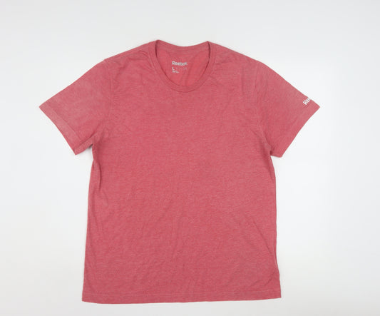 Reebok Men's Red Crew Neck Short Sleeve T-Shirt Size L