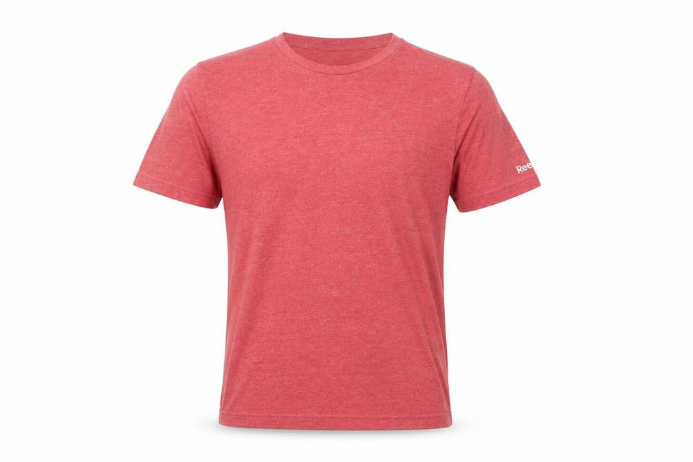 Reebok Men's Red Crew Neck Short Sleeve T-Shirt Size L