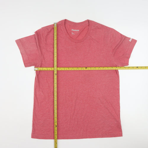 Reebok Men's Red Crew Neck Short Sleeve T-Shirt Size L
