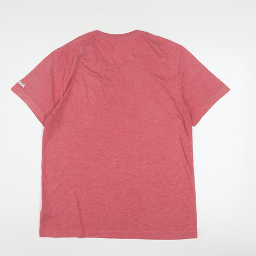 Reebok Men's Red Crew Neck Short Sleeve T-Shirt Size L
