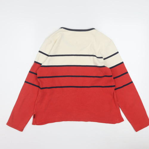 Maine New England Women’s Multicoloured Striped Cotton Long Sleeve T-Shirt Size 14