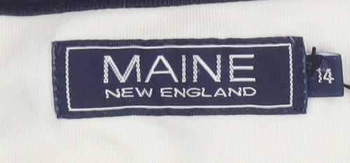 Maine New England Women’s Multicoloured Striped Cotton Long Sleeve T-Shirt Size 14