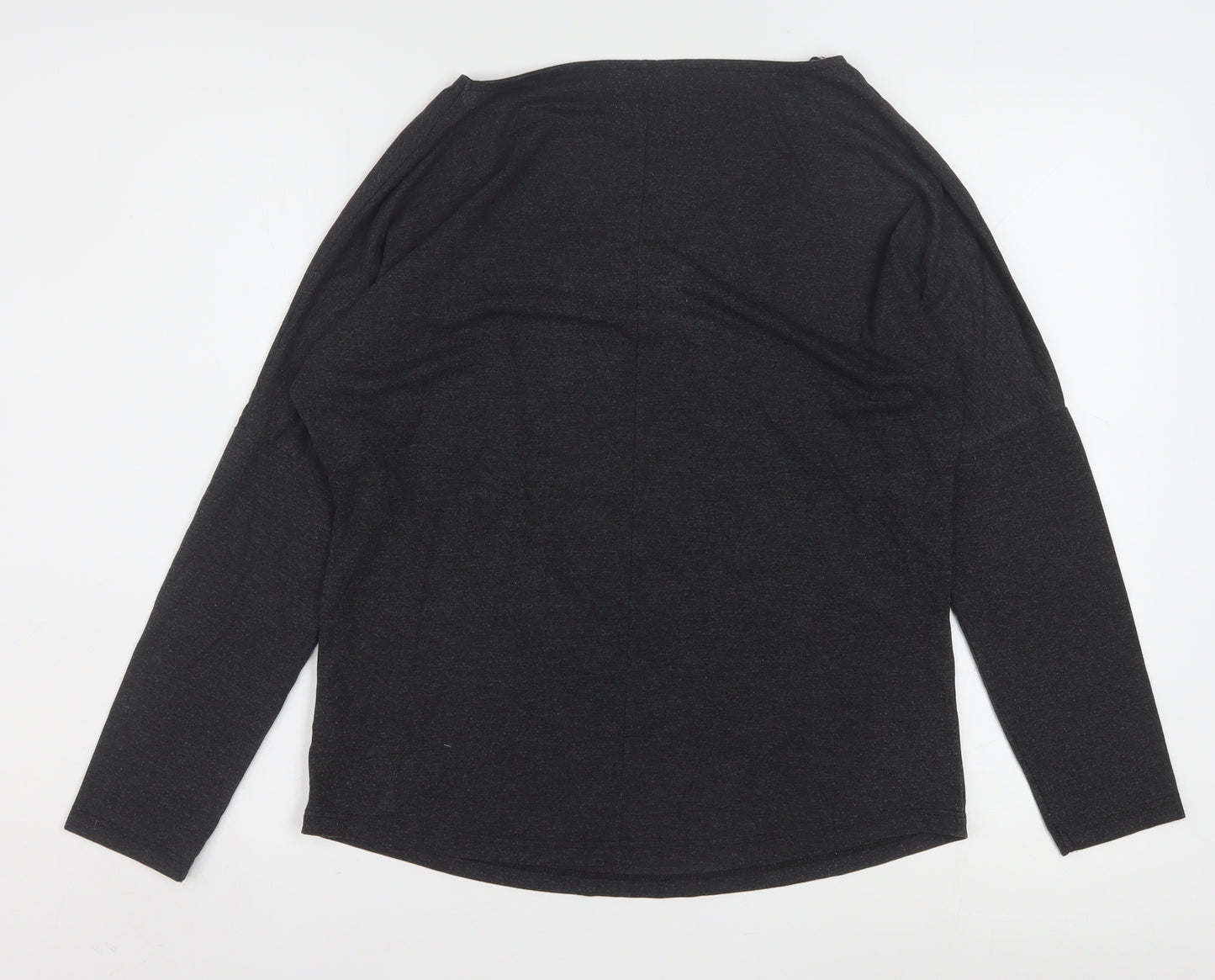 Next Womens Black Long Sleeve Star Rhinestone T-Shirt Size 12