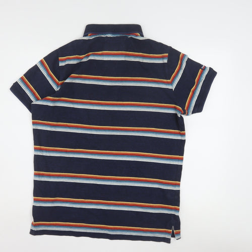 Superdry Men’s Blue Striped Classic Jersey Polo Shirt L