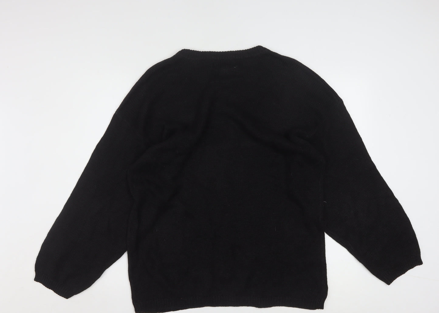 Victoria Harbour Women's Black Beaded Knit Jumper L