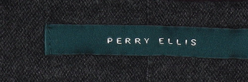 Perry Ellis Men's Multicoloured V-Neck Cotton Blend Jumper Size M
