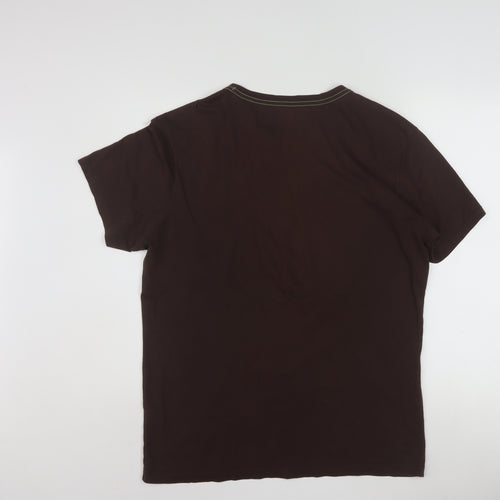 Banana Republic Men's Brown Elephant Graphic Organic Cotton T-Shirt M