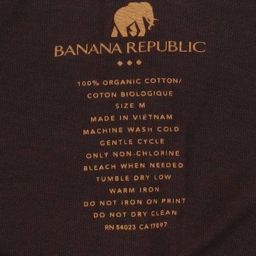 Banana Republic Men's Brown Elephant Graphic Organic Cotton T-Shirt M