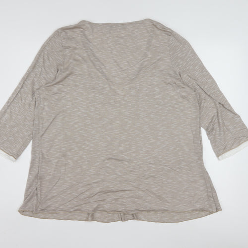 Marks and Spencer Per Una Women's Beige Striped Tunic Blouse Size 18