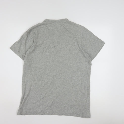 Calvin Klein Men's Grey Crew Neck Cotton Blend T-Shirt M