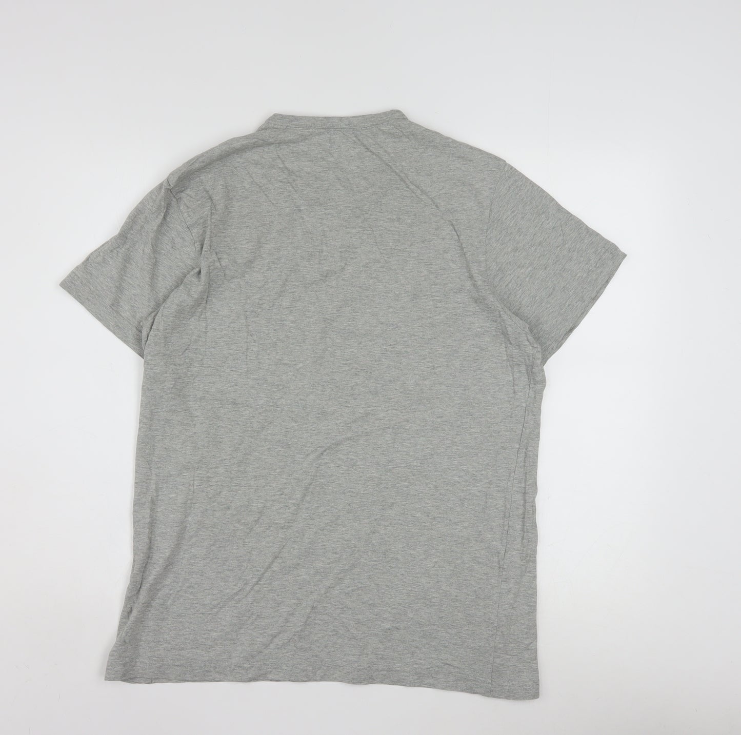 Calvin Klein Men's Grey Crew Neck Cotton Blend T-Shirt M