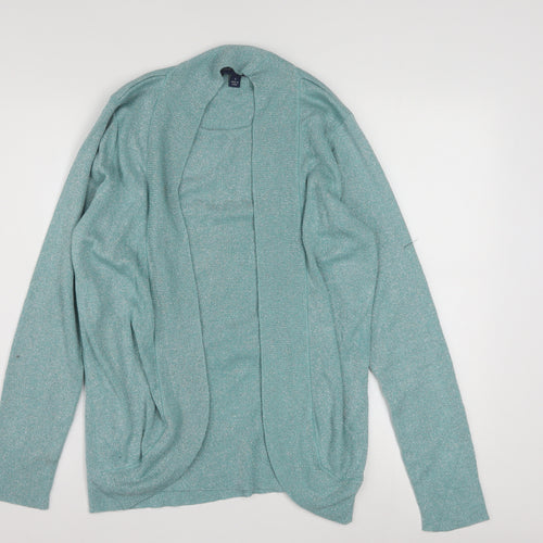 Susan Graver Women’s Green Long Sleeve Open Cardigan Size S