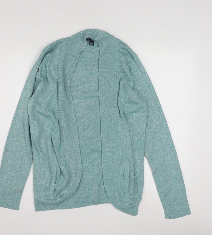 Susan Graver Women’s Green Long Sleeve Open Cardigan Size S
