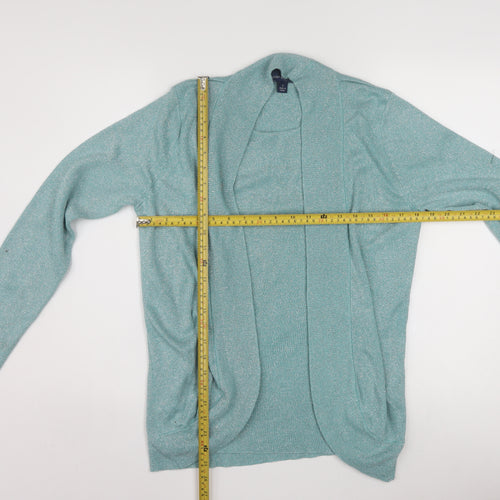 Susan Graver Women’s Green Long Sleeve Open Cardigan Size S