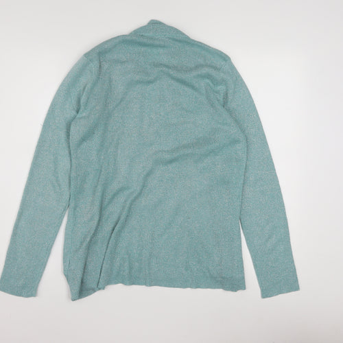 Susan Graver Women’s Green Long Sleeve Open Cardigan Size S