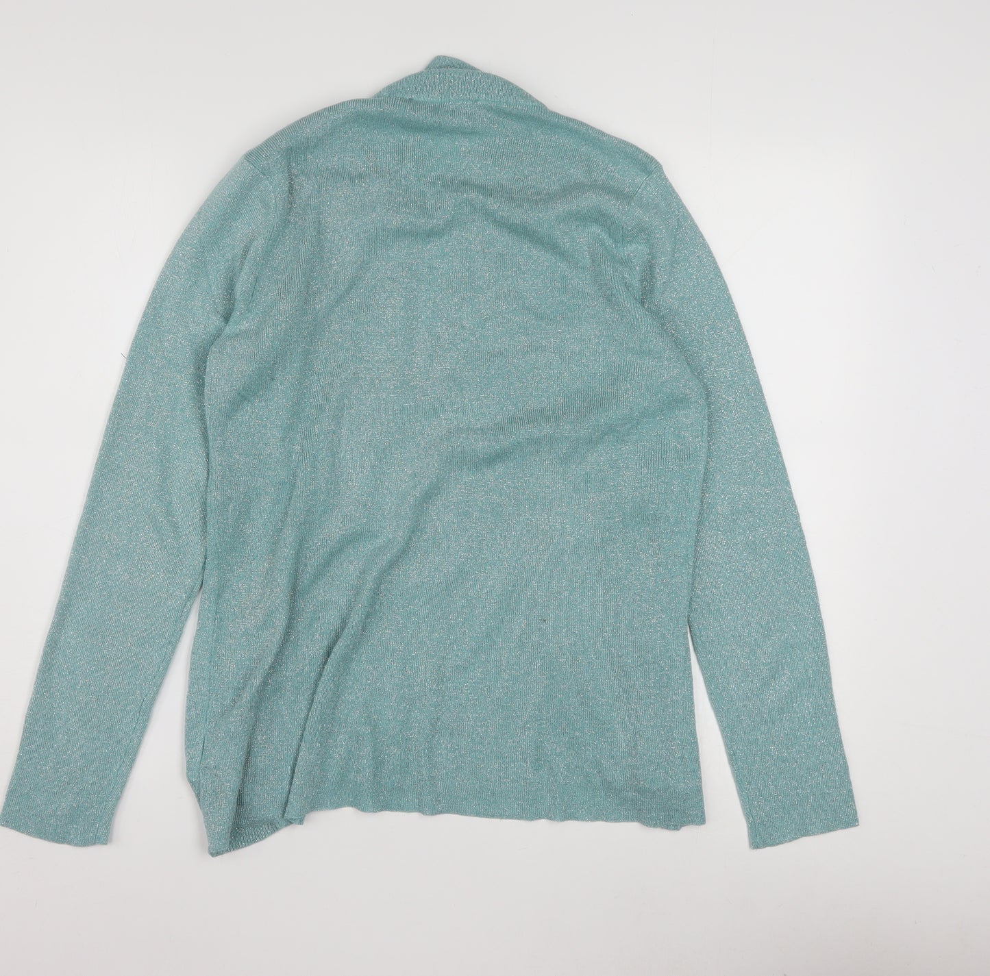 Susan Graver Women’s Green Long Sleeve Open Cardigan Size S
