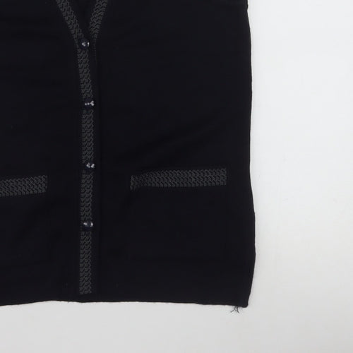 Eutuxia Men's Black Sleeveless Knit Vest Jumper S Classic