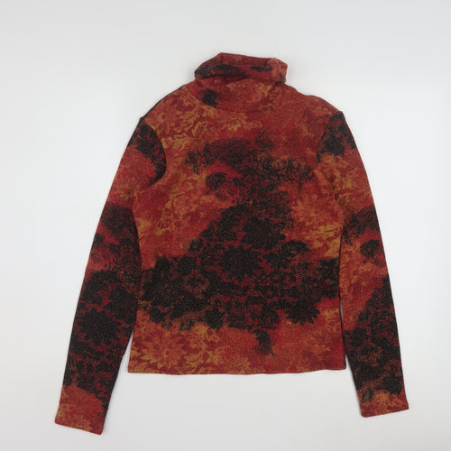 Caché Womens Multicoloured L Roll Neck Floral Pullover Jumper
