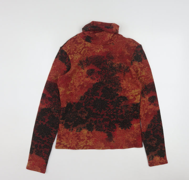 Caché Womens Multicoloured L Roll Neck Floral Pullover Jumper
