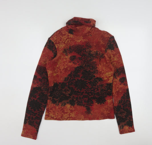 Caché Womens Multicoloured L Roll Neck Floral Pullover Jumper