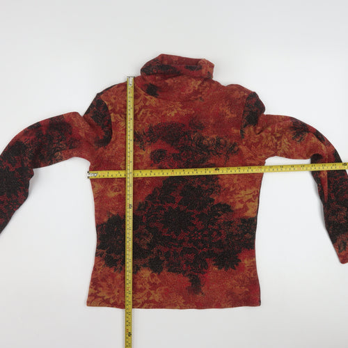 Caché Womens Multicoloured L Roll Neck Floral Pullover Jumper