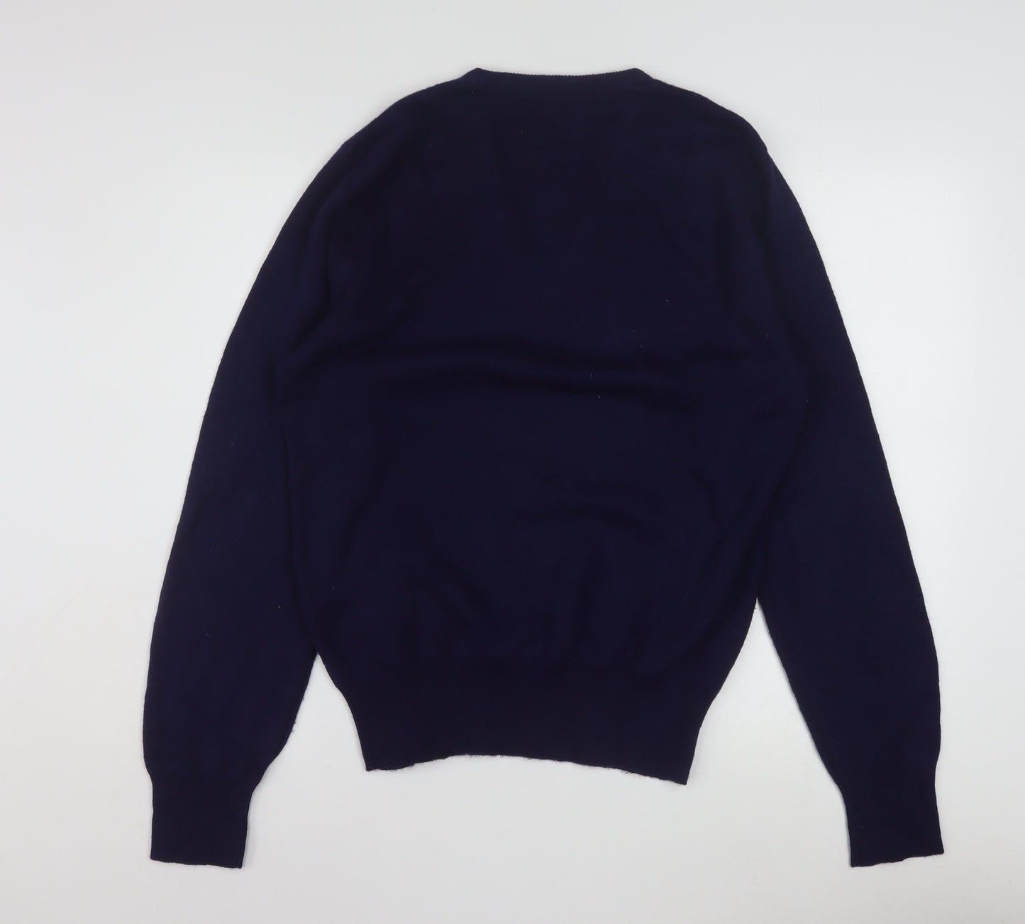 Puritan Men's Blue V-Neck Pullover Jumper Size L Vintage Acrylic Knit