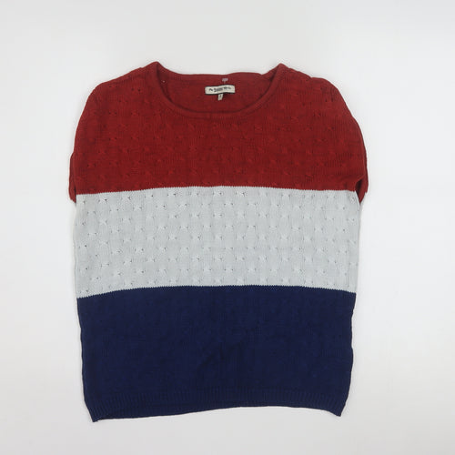 The Roadster Life Co. Women's Multicoloured Cotton Crew Neck Jumper L