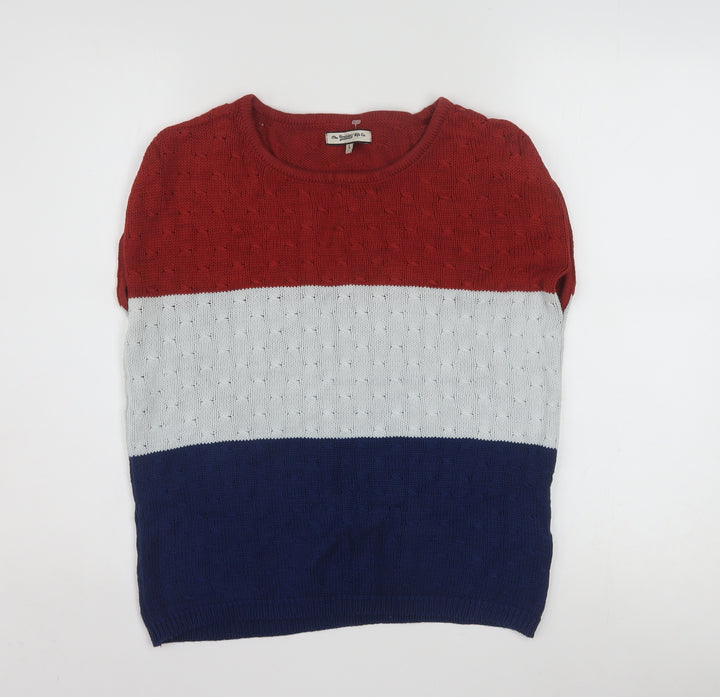 The Roadster Life Co. Women's Multicoloured Cotton Crew Neck Jumper L