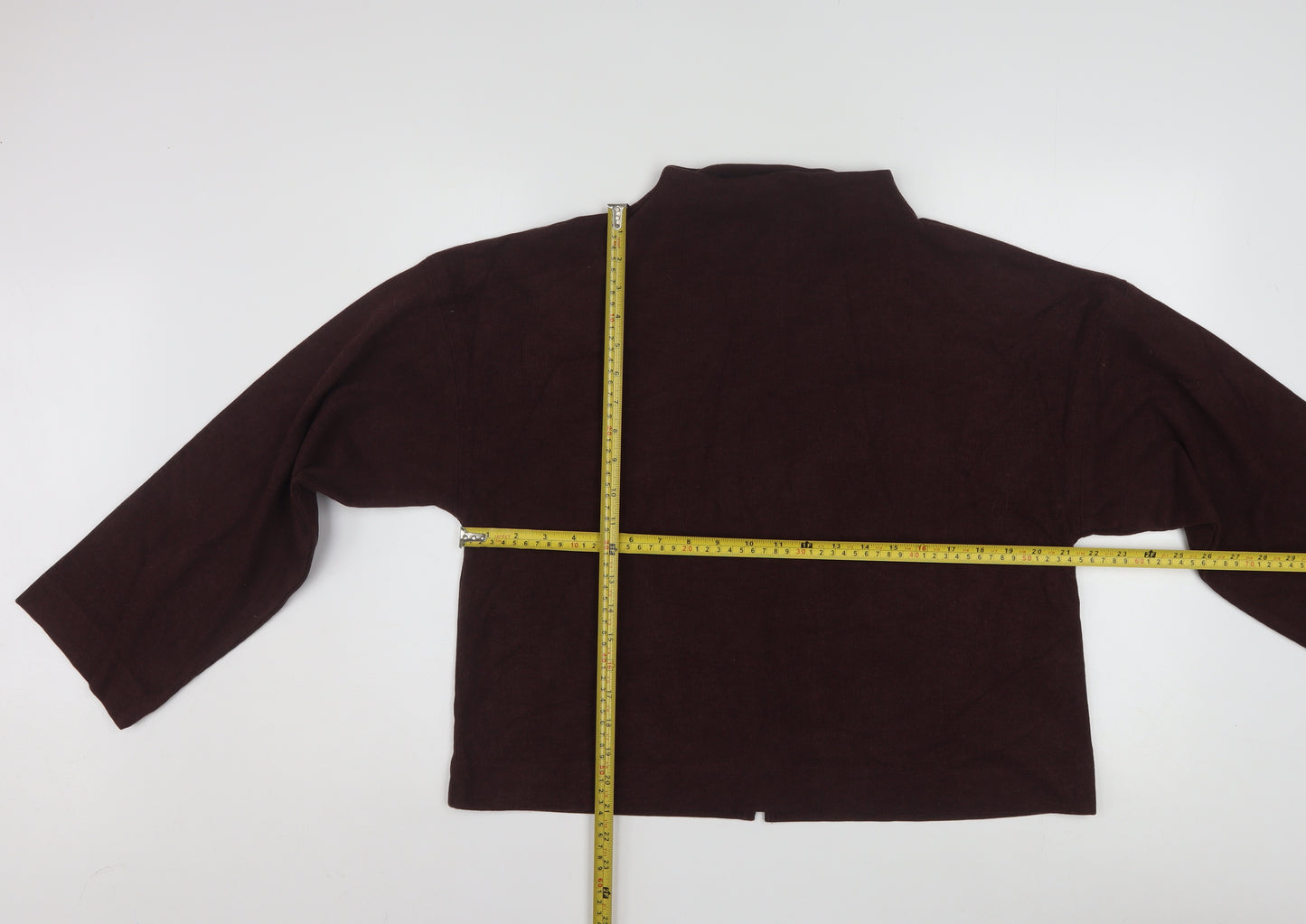 River Island Women Brown Mock Neck Long Sleeve Blouse M