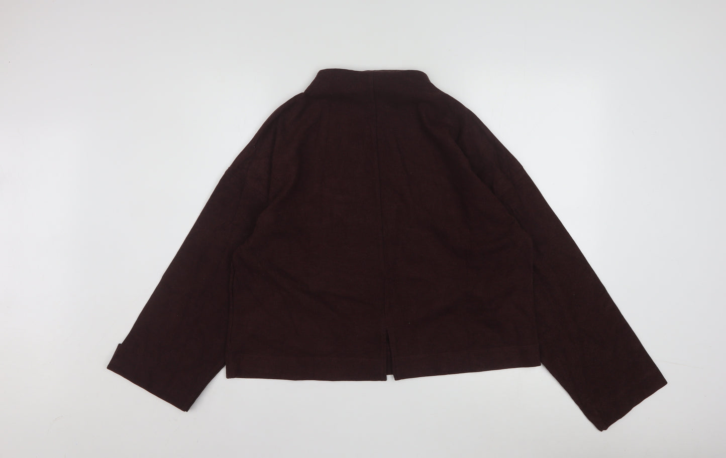 River Island Women Brown Mock Neck Long Sleeve Blouse M