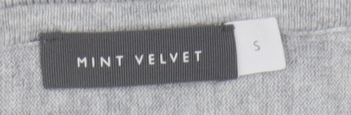 Mint Velvet Womens Grey Studded Knit Short Sleeve T-Shirt Size S