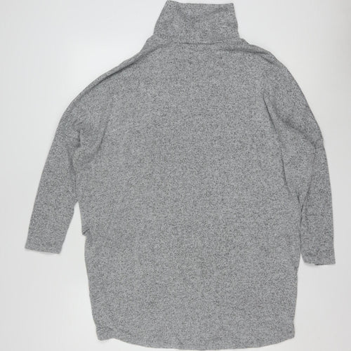 Apricot Women’s Grey Roll Neck Tunic Blouse UK 10