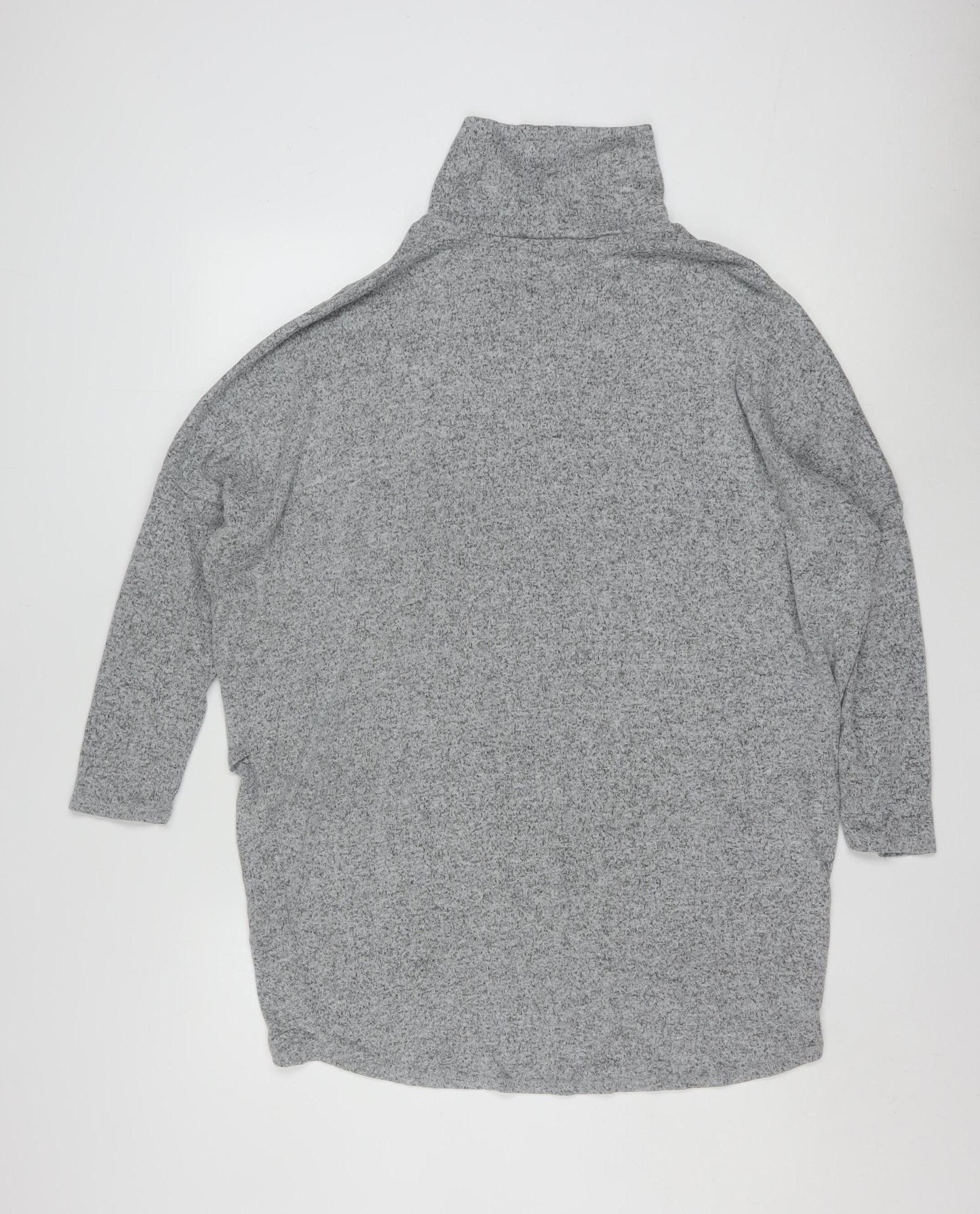 Apricot Women’s Grey Roll Neck Tunic Blouse UK 10