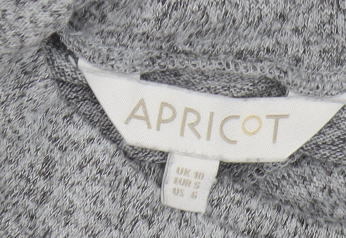 Apricot Women’s Grey Roll Neck Tunic Blouse UK 10