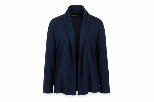 Front view of Mountain Warehouse Women's Blue Cotton Blend Long Sleeve Cardigan, size 10