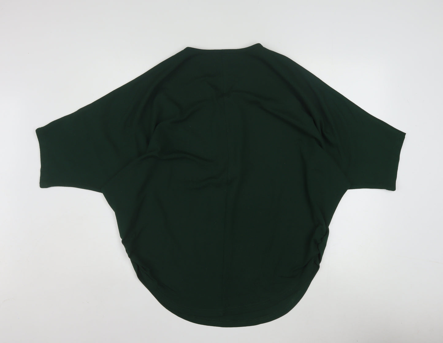Blue Vanilla Women's Green Tunic Blouse S Relaxed Fit Zip Detail