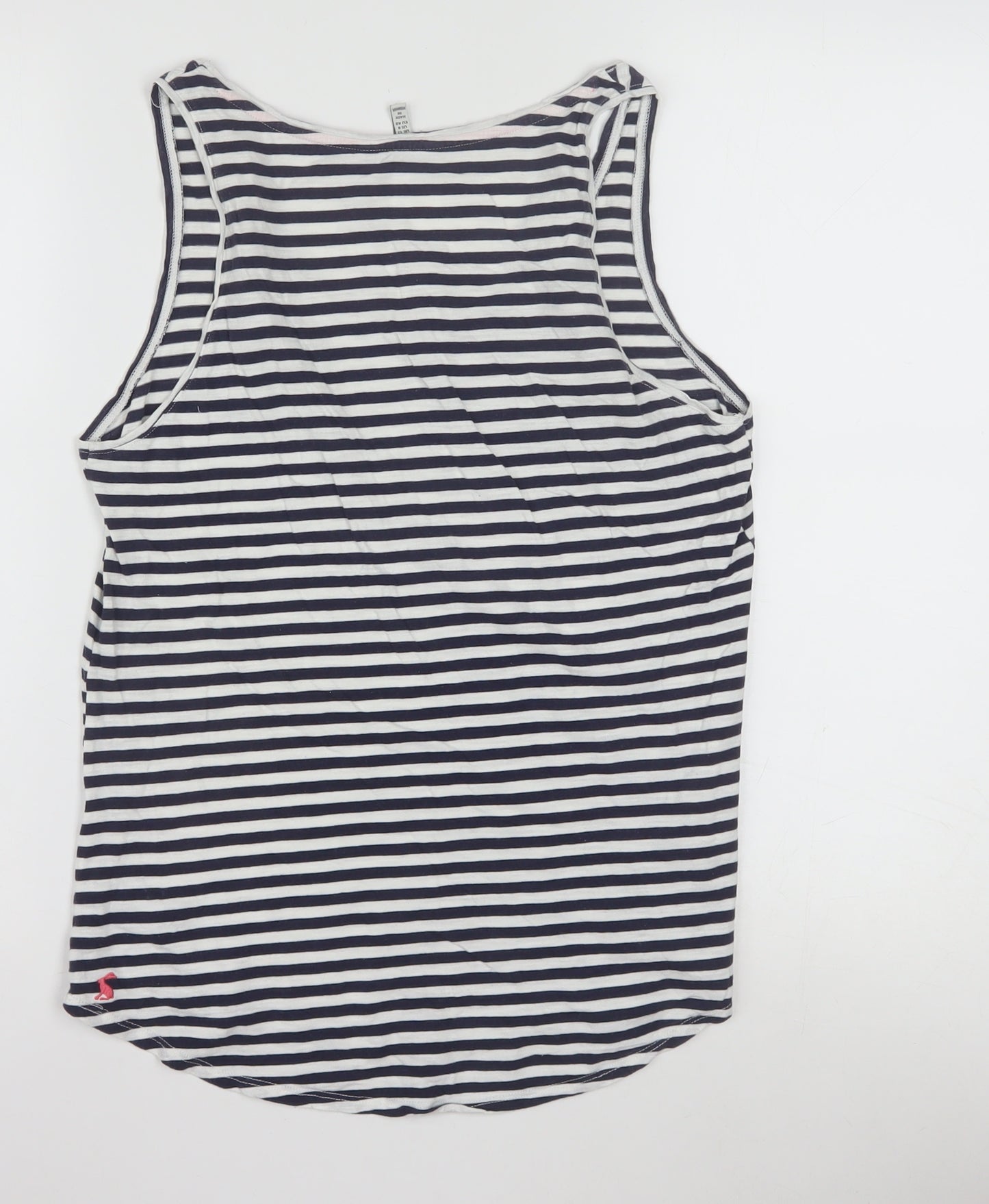 Joules Womens Blue White Striped Sleeveless Cotton Tank Top Size 12