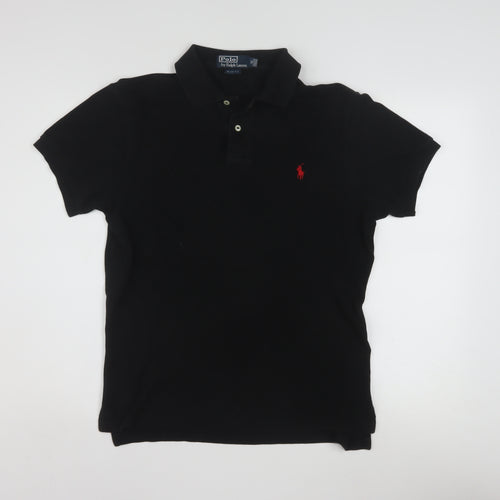 Polo Ralph Lauren Men's Black Slim Fit Short Sleeve Polo Shirt M