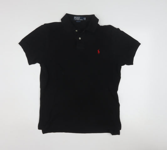 Polo Ralph Lauren Men's Black Slim Fit Short Sleeve Polo Shirt M