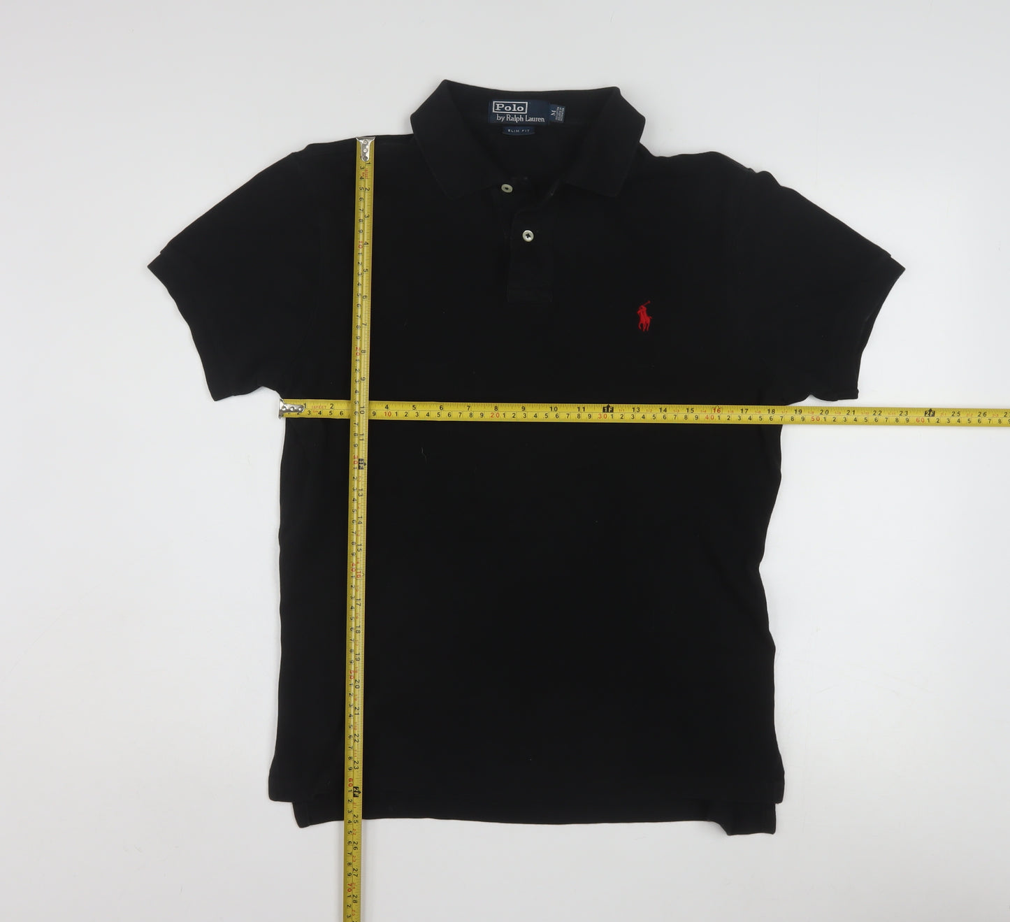 Polo Ralph Lauren Men's Black Slim Fit Short Sleeve Polo Shirt M