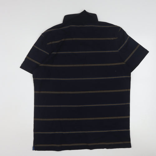 Banana Republic Men's Blue XL Striped Cotton Polo Shirt