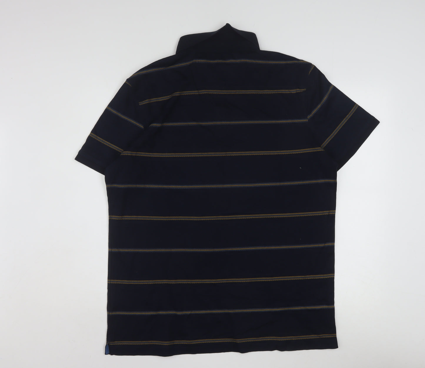 Banana Republic Men's Blue XL Striped Cotton Polo Shirt