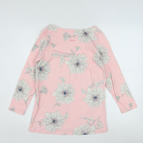Joules Women’s Pink Floral 3/4 Sleeve Cotton T-Shirt Size 8
