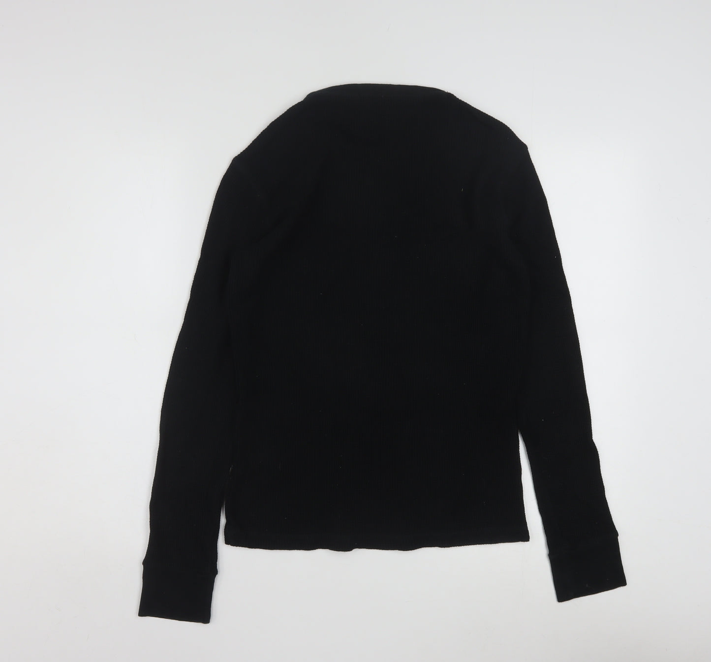 Polo Ralph Lauren Men's Black Slim Fit Long Sleeve Cotton Top Size S