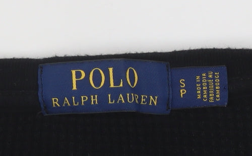 Polo Ralph Lauren Men's Black Slim Fit Long Sleeve Cotton Top Size S