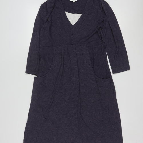 Kaliko Women's Blue Knee Length A-Line Dress Size 10