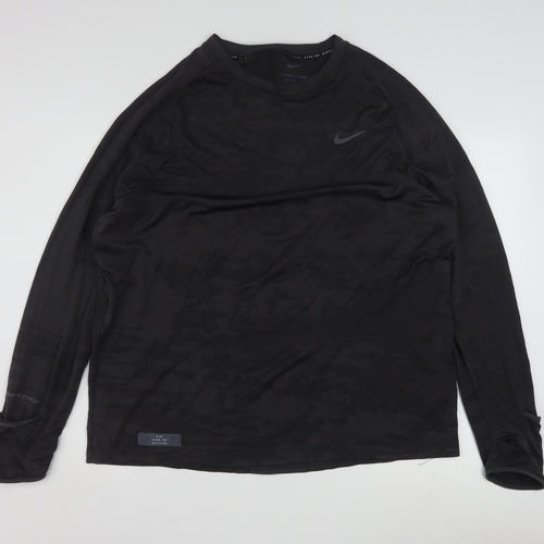 Nike Men's Black XL Therma-Fit ADV Running Long Sleeve Top