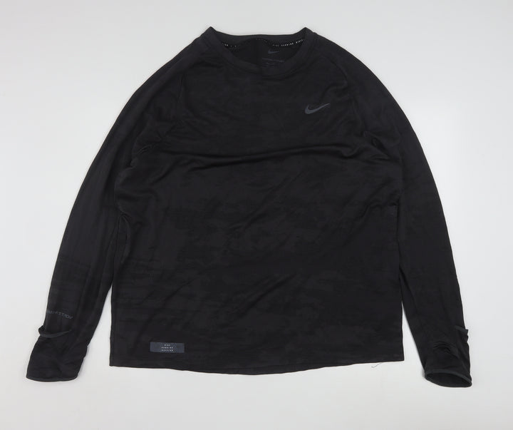 Nike Men's Black XL Therma-Fit ADV Running Long Sleeve Top