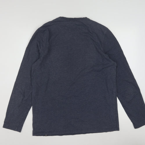 Animal Men's Blue Long Sleeve Crew Neck Graphic Top Size M