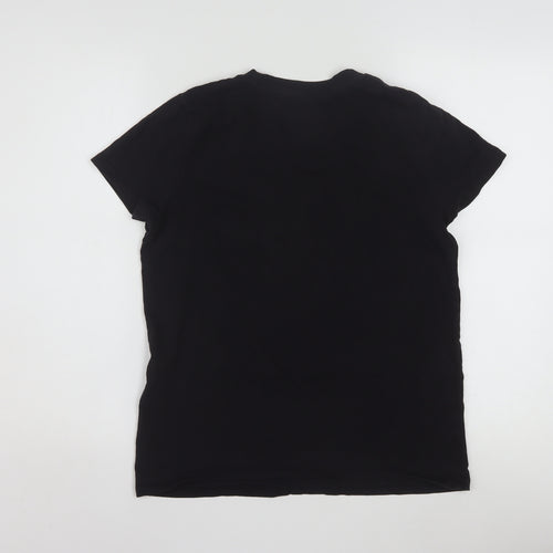 Levi's Women's Black Cotton Crew Neck Short Sleeve T-Shirt S
